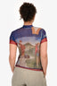 Ottolinger Blue/Red Mesh Graphic Short Sleeve Top Size XS