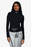 Vetements Black 'Haute Couture' Long Sleeve Mock Neck Top Size XS
