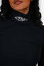 Vetements Black 'Haute Couture' Long Sleeve Mock Neck Top Size XS