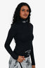Vetements Black 'Haute Couture' Long Sleeve Mock Neck Top Size XS