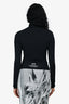 Vetements Black 'Haute Couture' Long Sleeve Mock Neck Top Size XS