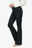 Frame Black Cotton 'Le High Flare' Bootcut Pants Size 25