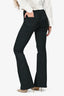 Frame Black Cotton 'Le High Flare' Bootcut Pants Size 25