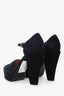 Marni Navy/Black Suede Platform Pumps Size 36