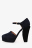 Marni Navy/Black Suede Platform Pumps Size 36
