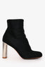 Celine Black Ponyhair Ankle Boots Size 37