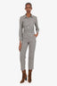 Maje Brown/White Houndstooth Jumpsuit Size 34