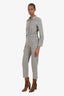 Maje Brown/White Houndstooth Jumpsuit Size 34
