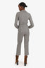 Maje Brown/White Houndstooth Jumpsuit Size 34
