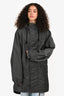 Acne Studios Grey Logo-Appliquéd Nylon Hooded Parka Size M