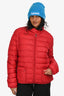 Moncler Red Quilted Shell Packable Jacket Size 5