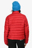 Moncler Red Quilted Shell Packable Jacket Size 5