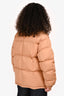Louis Vuitton 2022 Light Brown Quilted Monogram Detail Down Jacket Size 36