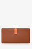 Hermes 2008 Brown Mysore Chèvre Leather Bearn Long Wallet Palladium Hardware