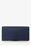 Hermès 2011 Navy Epsom Leather Bearn Long Wallet Gold Hardware