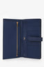 Hermès 2011 Navy Epsom Leather Bearn Long Wallet Gold Hardware