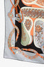 Hermès Blue/Orange Silk Graphic Printed Scarf 90