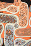 Hermès Blue/Orange Silk Graphic Printed Scarf 90