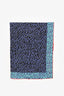 Louis Vuitton Blue/Navy/Red Silk Leopard Print Scarf