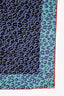 Louis Vuitton Blue/Navy/Red Silk Leopard Print Scarf