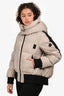 Moncler Taupe/Black Homogyne Giubbotto Hooded Down Jacket Size 1