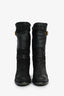 Christian Dior Black Nubuck Leather Moto Boots Size 37.5