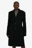 Dolce & Gabbana Black Wool Long Jacket Size 52