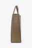 Celine Taupe Grained Calfskin Vertical Small 'Cabas' Tote with Strap