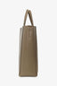 Celine Taupe Grained Calfskin Vertical Small 'Cabas' Tote with Strap