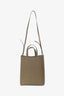 Celine Taupe Grained Calfskin Vertical Small 'Cabas' Tote with Strap