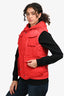 Burberry Red Zip Up Down Vest Est. Size XS