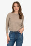 Weekend Max Mara Beige/Gold Tone Glitter Sweater Estimate Size XS