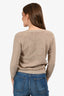 Weekend Max Mara Beige/Gold Tone Glitter Sweater Estimate Size XS