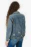 Saint Laurent Blue Distressed Denim Jacket Size XS