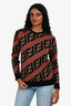 Fendi Brown/Black FF Monogram Sweater Estimate Size XS