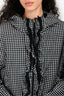 Prada 2018 Black/White Gingham Check Ruffle Detailed Wind Breaker Size 46