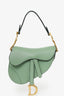 Christian Dior 2020 Green Leather Mini Saddle Bag