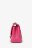 Pre-Loved Chanel™ 2017/18 Pink Leather Chevron Mini Square Flap Bag