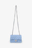 Pre-Loved Chanel™ 2020 Sky Blue Leather Quilted Mini Rectangle Flap Bag