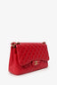 Pre-Loved Chanel™ 2015-16 Red Lambskin Quilted Classic Jumbo Flap Bag