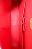 Pre-Loved Chanel™ 2015-16 Red Lambskin Quilted Classic Jumbo Flap Bag