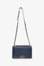 Pre-Loved Chanel™ 2017-18 Navy Caviar Chevron Medium Boy Bag