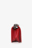 Pre-Loved Chanel™ 2016 Red Lambskin Chevron Small Boy Bag
