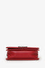 Pre-Loved Chanel™ 2016 Red Lambskin Chevron Small Boy Bag