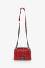 Pre-Loved Chanel™ 2016 Red Lambskin Chevron Small Boy Bag