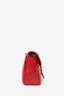 Gucci Red Chevron Leather Medium Marmont Shoulder Bag