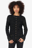 Pre-Loved Chanel™ 2017 Black Metallic Paris-Cosmopolite Cardigan Size 40