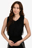 Nina Ricci Black Silk Blend Knit Tulle Top Size S
