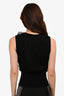 Nina Ricci Black Silk Blend Knit Tulle Top Size S
