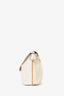 Chloe Cream Cracked Patent Leather Shoulder Bag